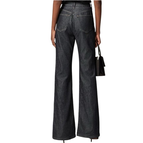 High-Waisted Dark Wash Wide-Leg Jeans - Picture 7 of 9